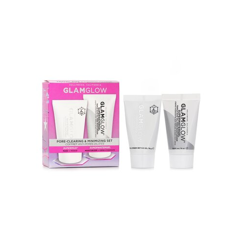 Glamglow Pore-Clearing & Minimizing Набор: Supermud Очищающее Средство 15г + Superwatergel Увлажняющее Средство 15мл 2pcs