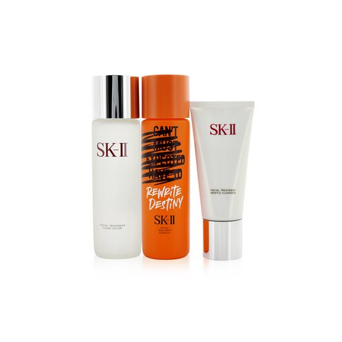 SK II Essential Care Набор для Лица (2022 New Year Limited Edition): Очищающий Лосьон 230мл + Эссенция 230мл + Нежное Очищающее Средство 120г 3pcs