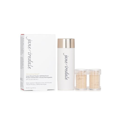 Jane Iredale Amazing Base Рассыпчатая Минеральная Пудра SPF 20 Заполняемая Кисть (1x Кисть, 2x Запасной Блок) - Warm Silk 2x2.5g/0.09oz