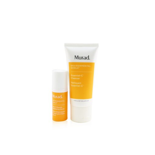 Murad Skin Clinic Glow Anywhere With Murad Набор: Environmental Shield Essential-C Очищающее Средство 60мл + Environmental Shield Vita-C Гликолевая Осветляющая Сыворотка 10мл 2pcs