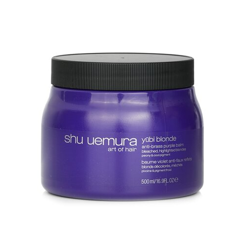 Shu Uemura Yubi Blonde Anti-Brass Purple Balm (Hair Mask) - Bleached, Highlighted Blondes (Salon size) 500ml/16.9oz