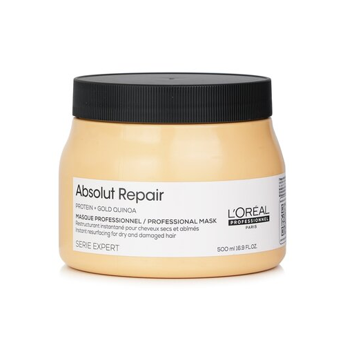 L'Oreal Professionnel Serie Expert - Absolut Repair Gold Quinoa + Protein Instant Resurfacing Mask (For Dry and Damaged Hair) 500ml/16.9oz