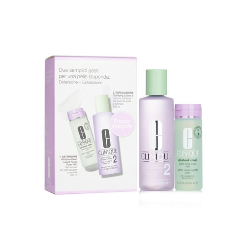 Clinique Clarifying Lotion 2 Set: Clarifyin/g Lotion 2 400ml+ All About Clean Liquid Facial Soap Mild 200ml 2pcs