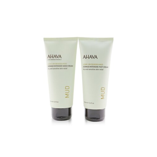 Ahava Mud Hand & Foot Duo Kit: Dermud Intensive Hand Cream 100ml+ Dermud Intensive Foot Cream 100ml 2pcs