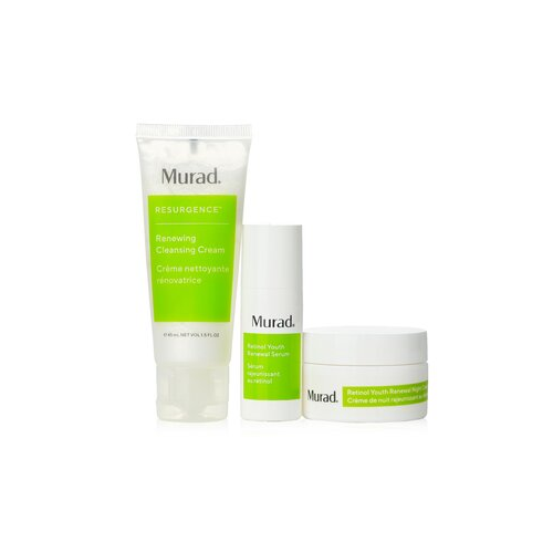 Revive Anywhere with Murad Set: Renewing Cleansing Cream 45ml+ Renewal Serum 10ml+ Renewal Night Cream 15m 3pcs