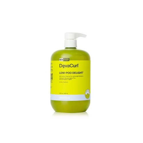 DevaCurl Low-Poo Delight Mild Lather Cleanser For Lightweight Moisture - For Dry, Fine Curls 946ml/32oz