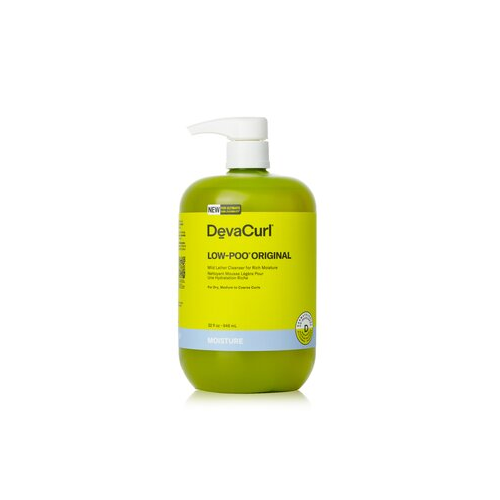 DevaCurl Low-Poo Original Mild Lather Cleanser For Rich Moisture - For Dry, Medium to Coarse Curls 946ml/32oz
