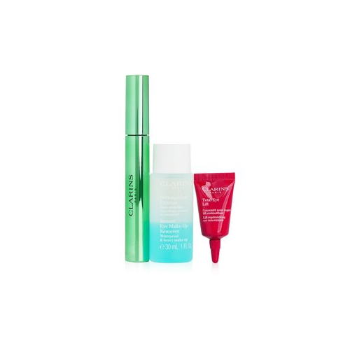 Clarins Lash Lift Effect Collection: Supra Lift & Curl Mascara 8ml+Eye Makeup Remover 30ml+Total Eye Lift 3ml 3pcs
