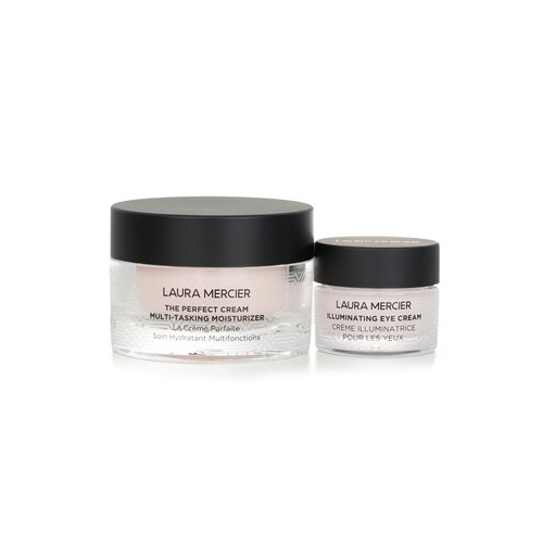 Laura Mercier The Perfect Cream & Illuminating Eye Cream Set: The Perfect Cream Multi-Tasking Moisturizer + Illuminating Eye Cream 2pcs