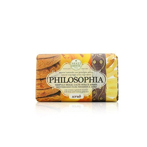 Nesti Dante Philosophia Натуральное Мыло - Scrub - Средиземноморская Слива, Хурма, Амбра, Гранулы Отрубей и Грецкого Ореха 250g/8.8oz