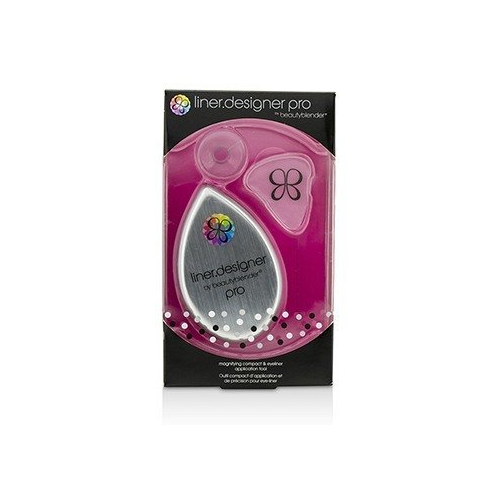 BeautyBlender Liner Designer (1x Спонж для Нанесения Подводки, 1x Футляр с Увеличительным Зеркалом, 1x Присоска) - Pro (White) 3pcs