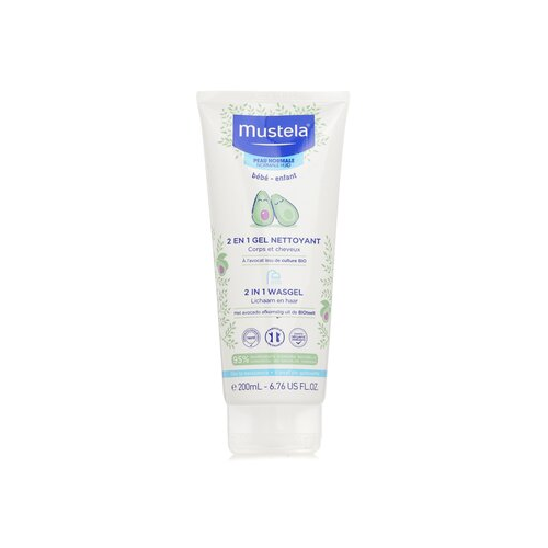 Mustela 2 в 1 Очищающий Гель для Тела и Волос - для Нормальной Кожи 200ml/6.76oz