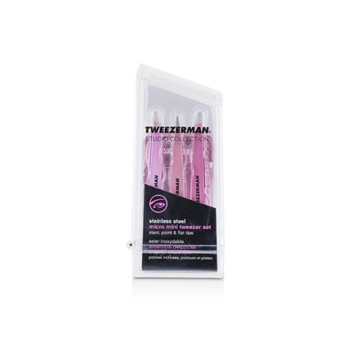 Tweezerman Micro Mini Tweezer Набор (Studio Collection) 3pcs+1case