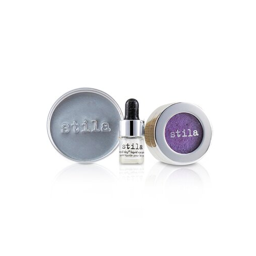 Stila Magnificent Metals Foil Finish Тени для Век и Mini Stay All Day Жидкий Праймер для Глаз - # Metallic Violet 2pcs