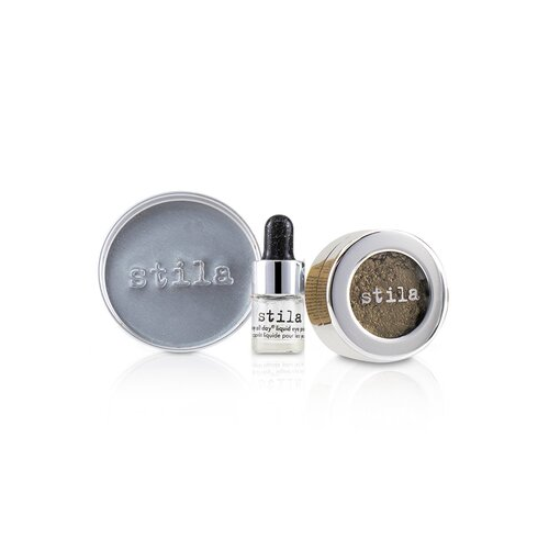 Stila Magnificent Metals Foil Finish Тени для Век и Mini Stay All Day Жидкий Праймер для Глаз - Vintage Black Gold 2pcs