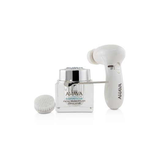 Ahava Diamond Glow Полирующее Отшелушивающее Средство для Лица (1x Микроотшелушивающий Крем 50мл, 1x Очищающее Устройство, 1x Щетка) -