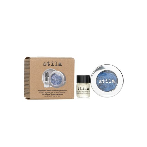 Stila Magnificent Metals Foil Finish Тени для Век с Mini Stay All Day Жидким Праймером для Глаз - Metallic Cobalt 2pcs