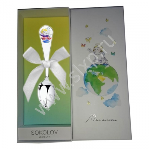 Серебряная ложка Ангел для мальчика SOKOLOV Jewelry С0016