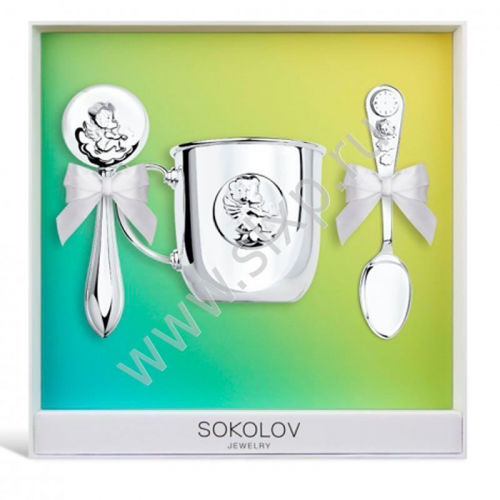 Серебряный набор Ангел 3 предмета SOKOLOV Jewelry 1214