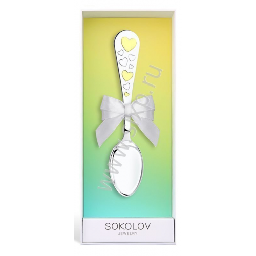 Серебряная ложка Сердце SOKOLOV Jewelry С10007