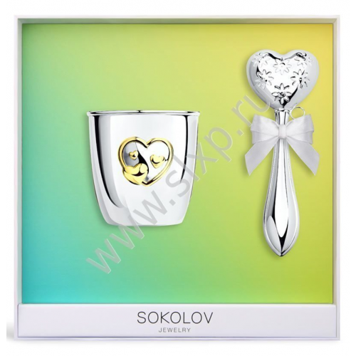 Серебряный набор Сердце SOKOLOV Jewelry 0018С