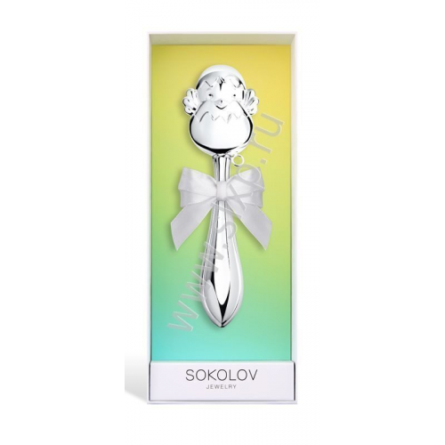 Погремушка Цыпленок серебряная SOKOLOV Jewelry С10017