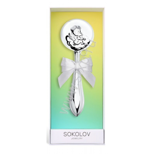 Погремушка Ангелочек серебряная SOKOLOV Jewelry С10018