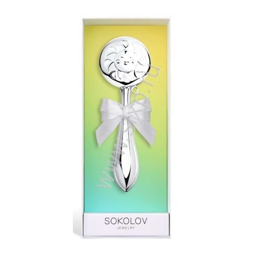 Погремушка Солнышко серебряная SOKOLOV Jewelry С10019
