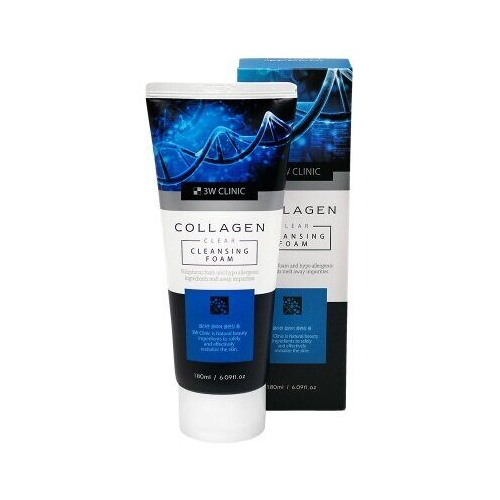 Пенка для умывания с коллагеном 3W Clinic Collagen Clear Cleansing Foam 180ml