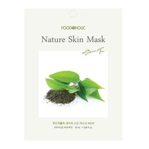 Тканевая маска с зеленым чаем FoodAHolic Nature Skin Mask Green Tea