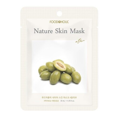 Тканевая маска с экстрактом оливы FoodAHolic Olive Nature Skin Mask