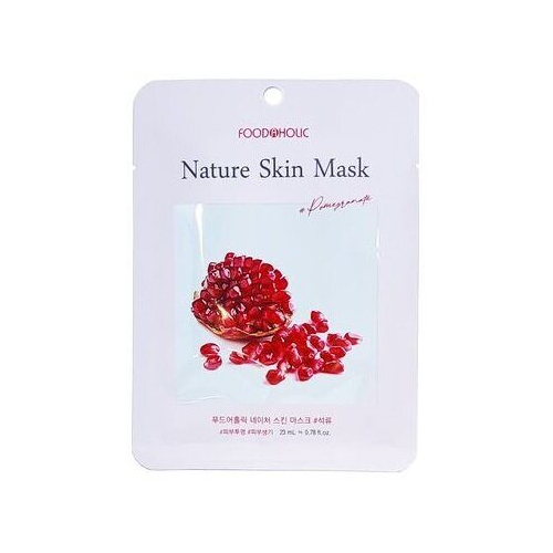 Тканевая маска с экстрактом граната FoodAHolic Pomegranate Nature Skin Mask