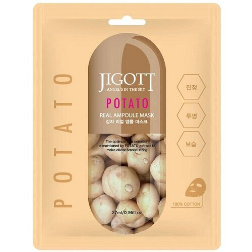 Тканевая маска с экстрактом картофеля Jigott Potato Real Ampoule Mask