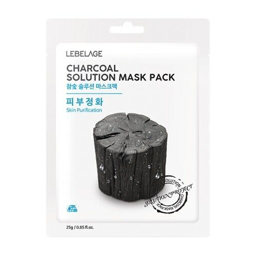 Тканевая маска с древесным углем Lebelage Charcoal Solution Mask Pack