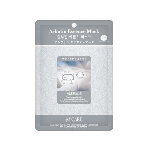 Тканевая маска для лица с арбутином MJ Care Arbutin Essence Mask