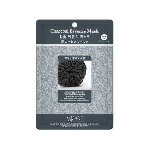 Тканевая маска с экстрактом древесного угля MJ Care Charcoal Essence Mask