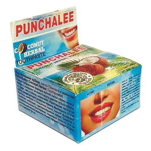 Растительная зубная паста с кокосом Punchalee Coconut Herbal Toothpaste 25g