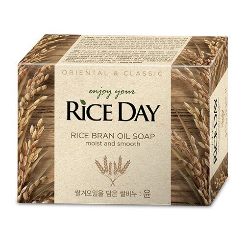 Рисовое мыло Rice Day Rice Bran Oil Soap с маслом рисовых отрубей, 100 г