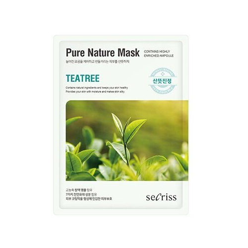 Тканевая маска для лица «Чайное дерево» Secriss Pure Nature Mask Tea Tree