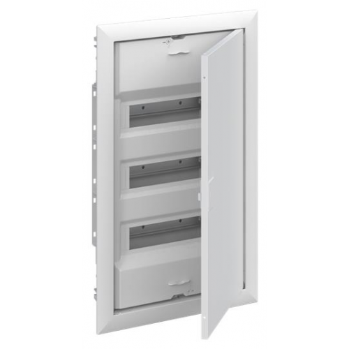 Шкаф внутреннего монтажа UK600, 3 ряда х 12/14 модулей, с дверью и самозажимными клеммами N/PE