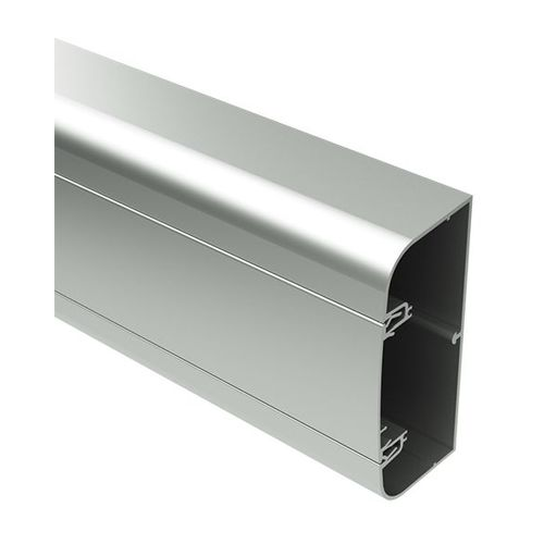 DKC Кабель-канал алюминиевый 110х50 мм (с 1 крышкой), цвет серый металлик