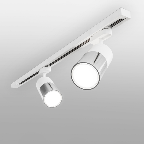 Elstandard Трековый светодиодный светильник для однофазного шинопровода Avantag Белый матовый/хром 6