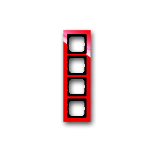 Abb BJE Рамка 4-постовая, серия axcent, цвет красный