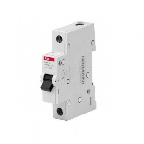 Выключатель автоматический модульный ABB Basic M 1п C 16А 4.5кА BMS411C16 2CDS641041R0164