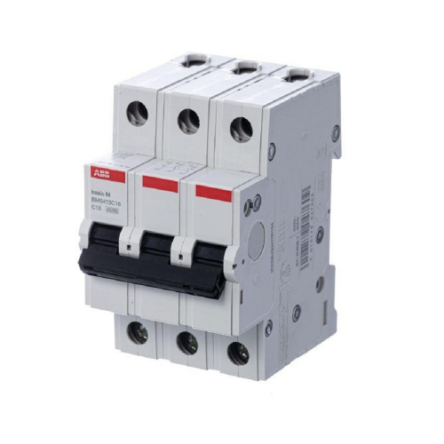 Выключатель автоматический модульный ABB Basic M 3п C 16А 4.5кА BMS413C16 2CDS643041R0164
