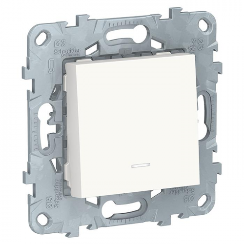 Механизм выключателя Schneider Electric Unica New NU520118N одноклавишный с индикатором белый
