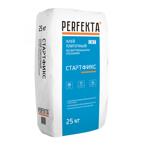 Клей плиточный без вертикального сползания Perfekta Стартфикс C0 T 25 кг