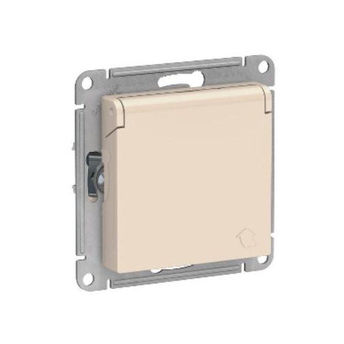 Механизм одноместной розетки Schneider Electric AtlasDesign atn000246 бежевый