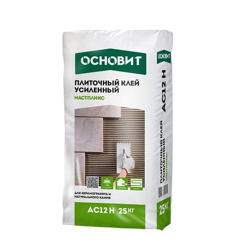 Клей для плитки Основит Мастпликс AC12 H Класс C1T усиленный 25 кг