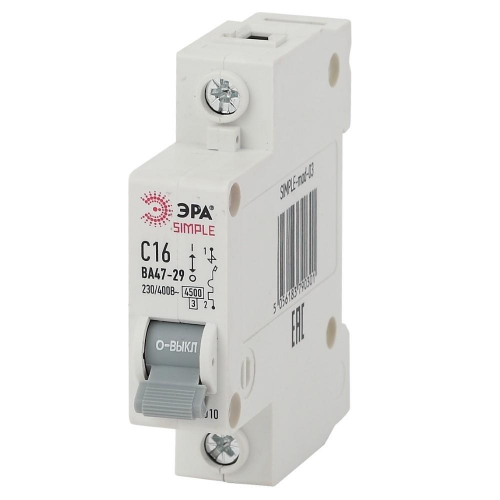 Автоматический выключатель Эра Simple-mod-08 1P 50А (C) 4,5кА ВА 47-29